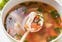 Thai Chicken Soup Recipe with Lemongrass and Coconut Milk