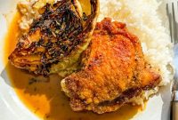 Pan-Roasted Chicken with Caramelized Cabbage | Whole30 Paleo