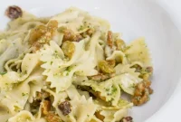 Mold-Ripened Cheese Day: Arugula & Walnut Pesto Farfalle