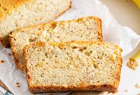 Moist Buttermilk Banana Bread with Brown Sugar Glaze