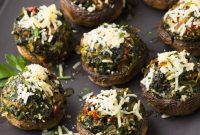 Parmesan Spinach-Stuffed Mushrooms: Savory Appetizer Recipe