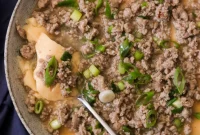 Steamed Chinese Egg Custard with Pork Topping Recipe