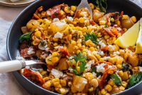 Grilled Corn Salad with Cherry Tomatoes and Lime Vinaigrette