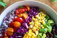 Mexican Rainbow Chopped Salad Recipe with Zesty Lime Dressing