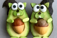Squirrel-Shaped Avocado Snacks for Fun Party Bites