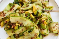 Avocado, Sesame & Cucumber Salad with Tangy Dressing