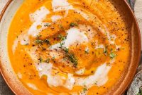 Creamy Roasted Butternut Squash Soup with Sage and Garlic