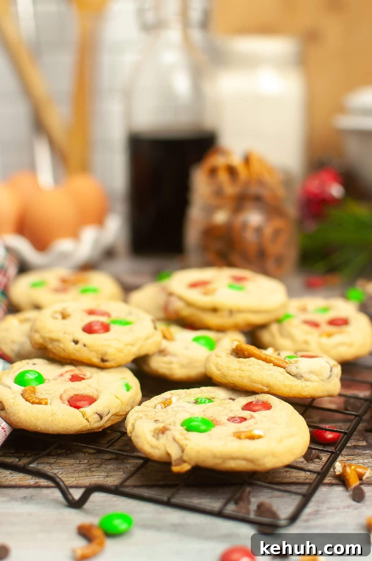 easy christmas cookies for santa cooling on a wire rack