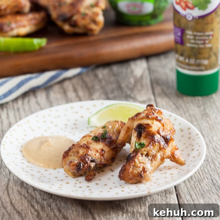 Crispy Baked Thai Peanut Chicken Wings Recipe 6 Baked Thai Peanut Chicken Wings