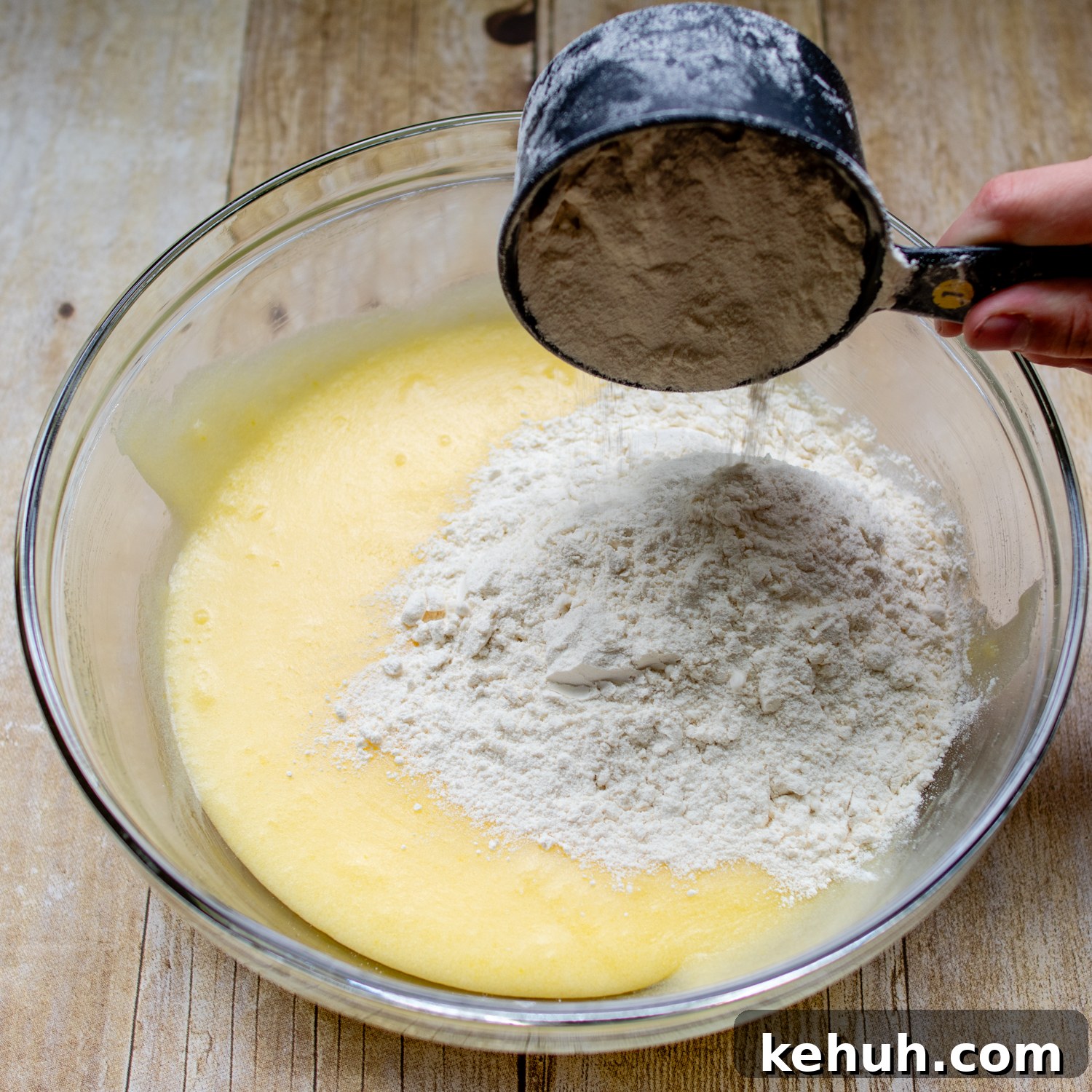 Gooey Snickerdoodle Bars with Cinnamon Frosting Recipe 4 a cup of flour being in the batter.