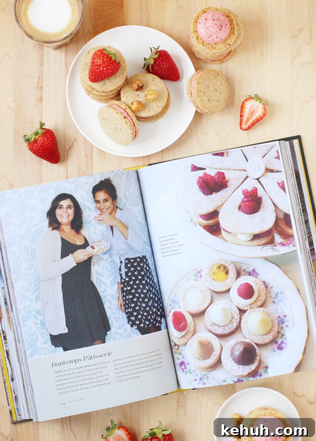 Hazelnut Shortbread Cookies with Roasted Strawberry Buttercream