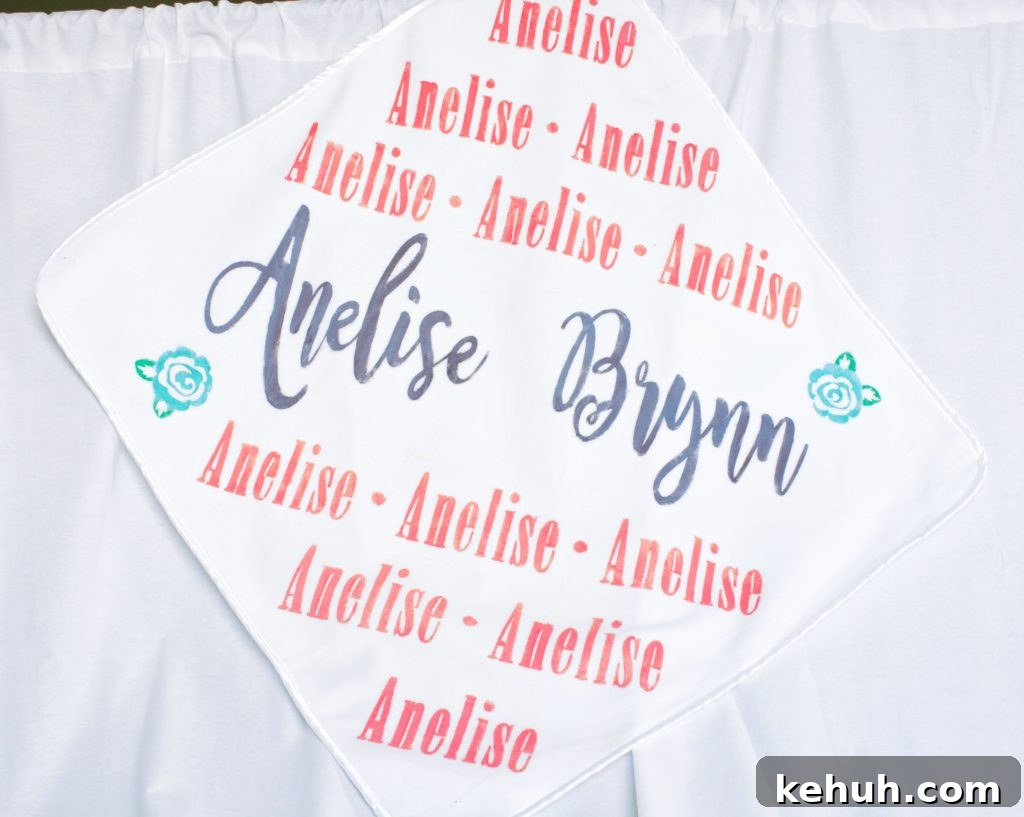 Make a Personalized Baby Blanket with Cricut and Freezer Paper 2 Cricut with Freezer Paper Baby Blanket
