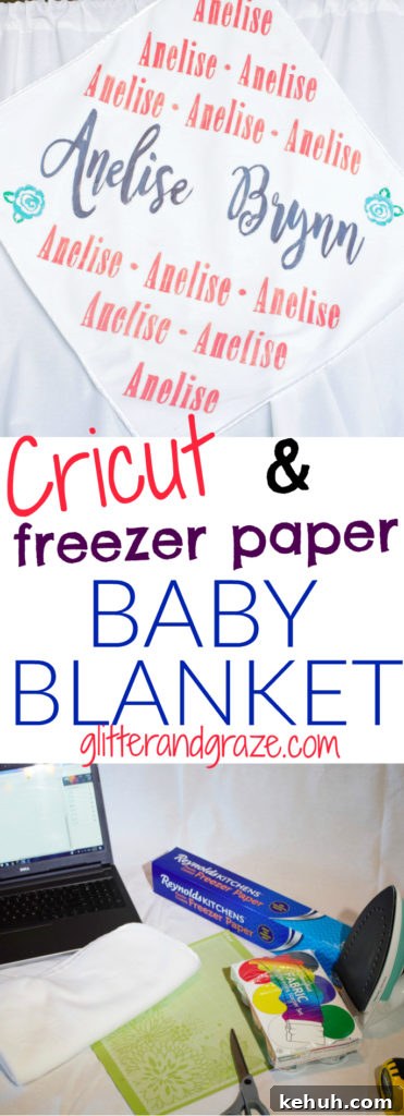 Make a Personalized Baby Blanket with Cricut and Freezer Paper 13 Cricut with Freezer Paper Baby Blanket