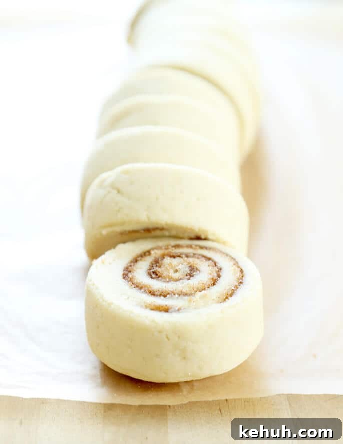 Cinnamon Rolls Without Gluten or Yeast: Soft, Fluffy Recipe 4 Cinnamon bun dough slices on brown surface