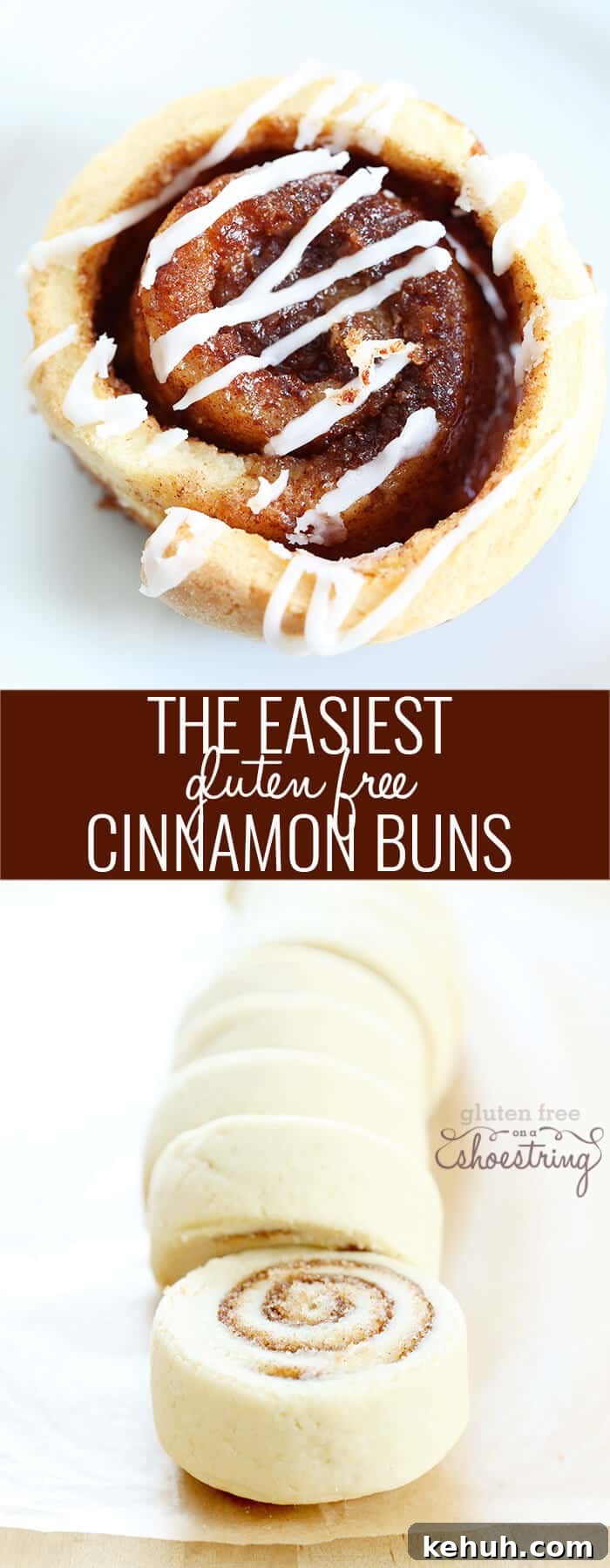 Cinnamon Rolls Without Gluten or Yeast: Soft, Fluffy Recipe 7 Overhead view of cinnamon bun and cinnamon bun dough