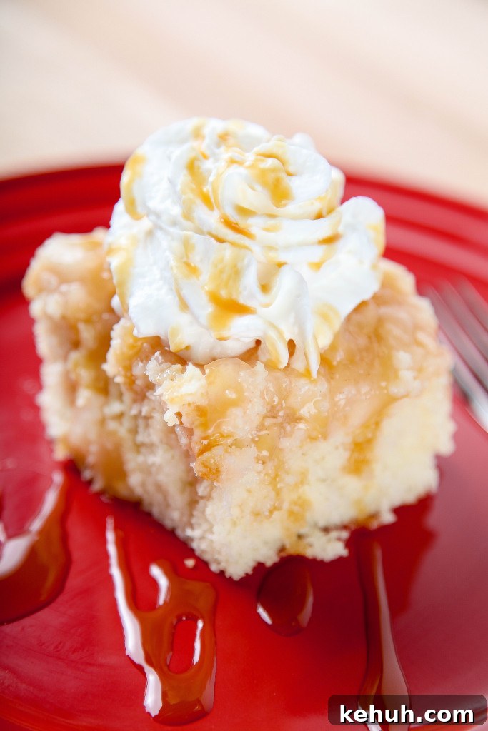 Caramel Apple Poke Cake