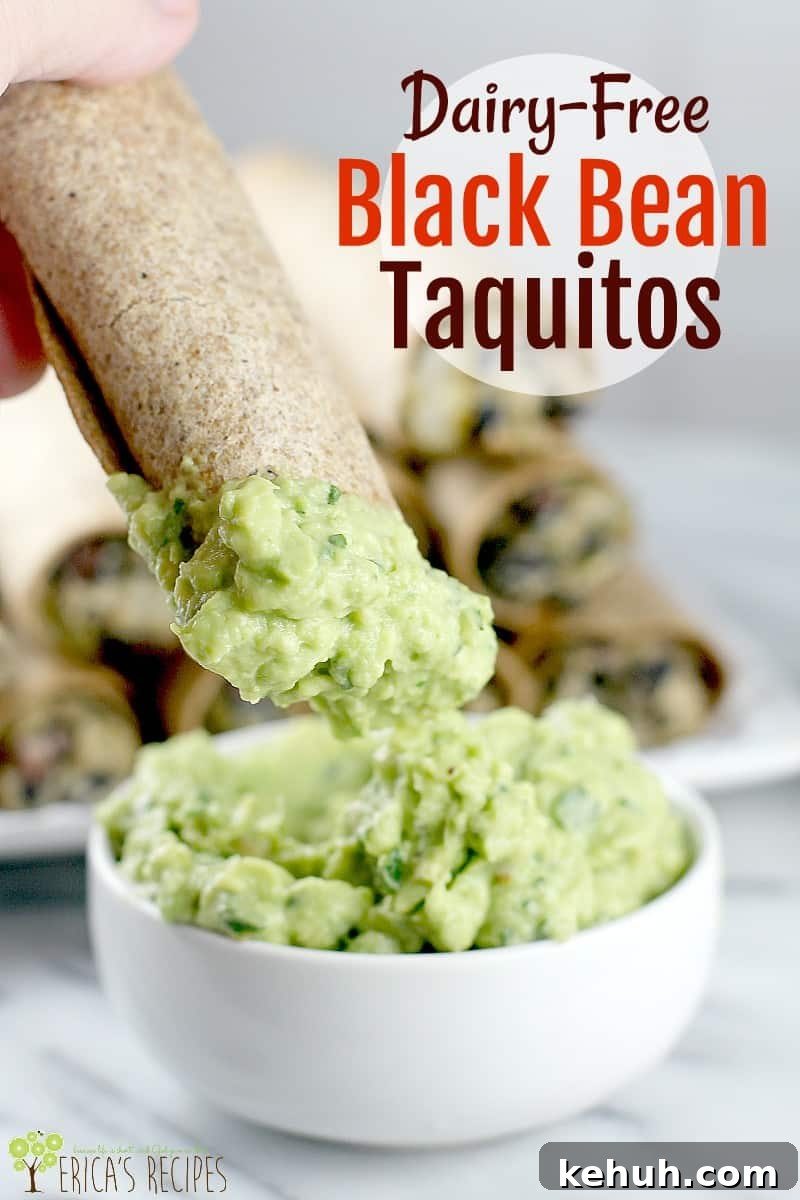 Dairy-Free Black Bean Taquitos