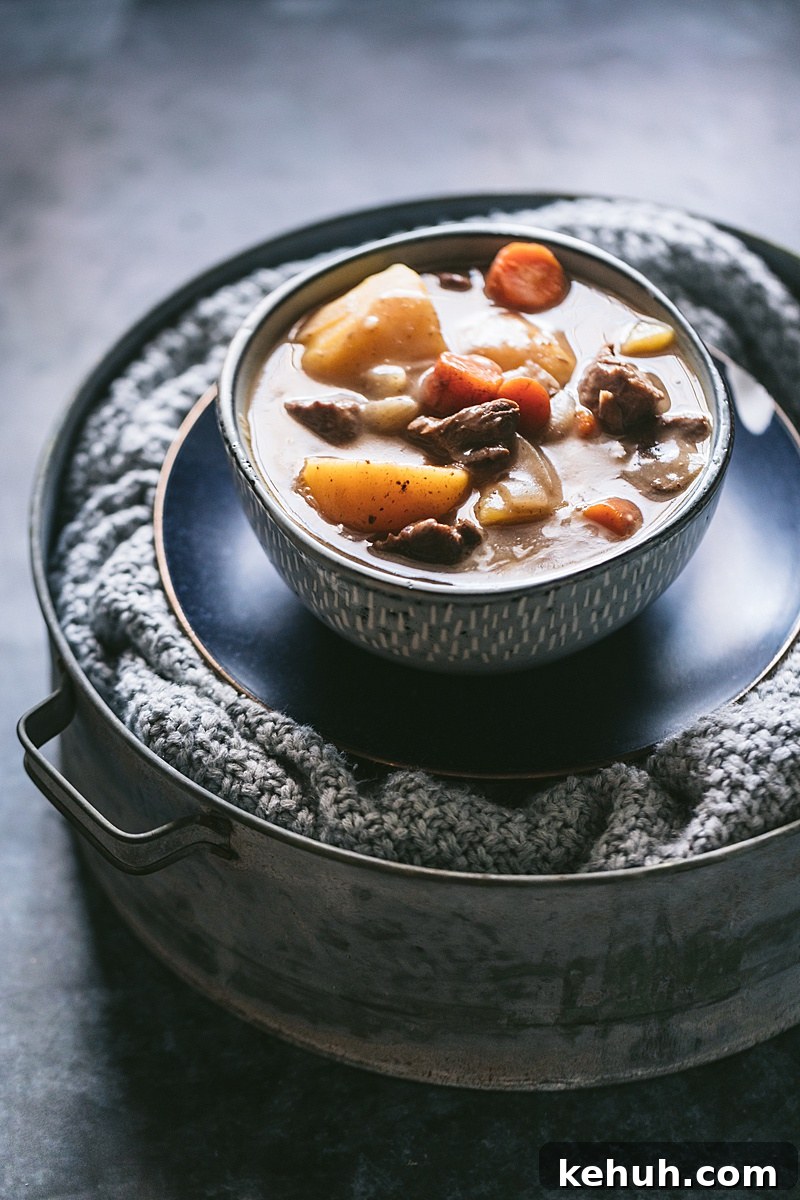 Slow-Cooked Irish Beef Stew — Crock Pot or Stovetop Recipe 2 Bowl of Irish stew