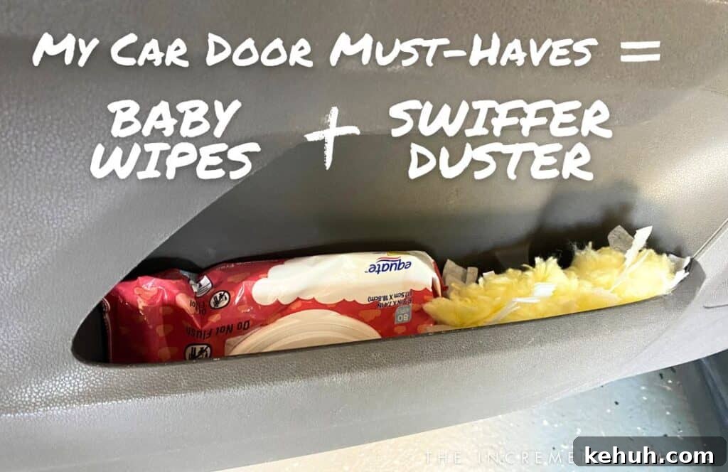 swiffer duster and baby wipes