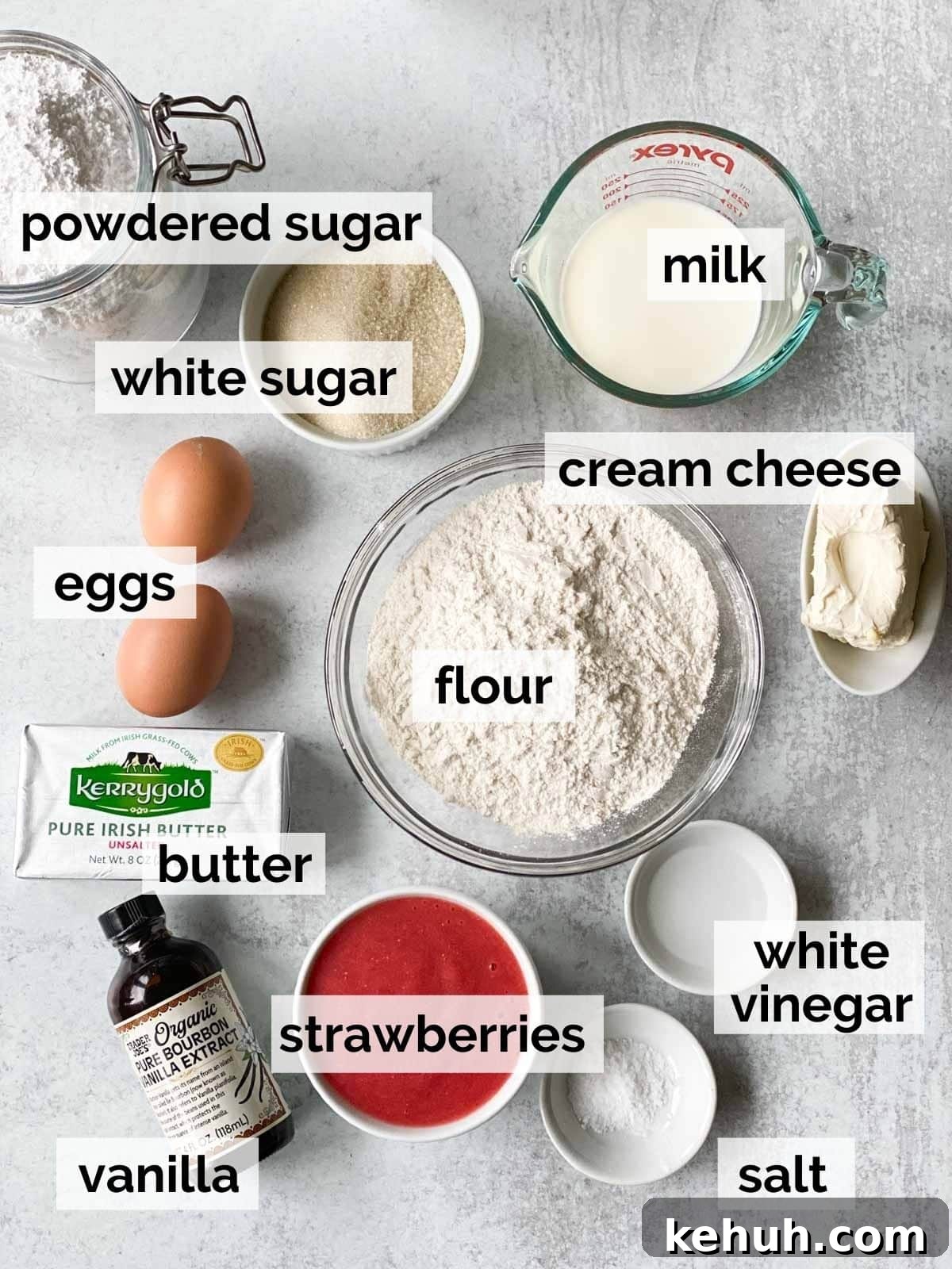 Gluten-Free Strawberry Cupcakes with Cream Cheese Frosting 3 Ingredients for cupcakes and frosting.