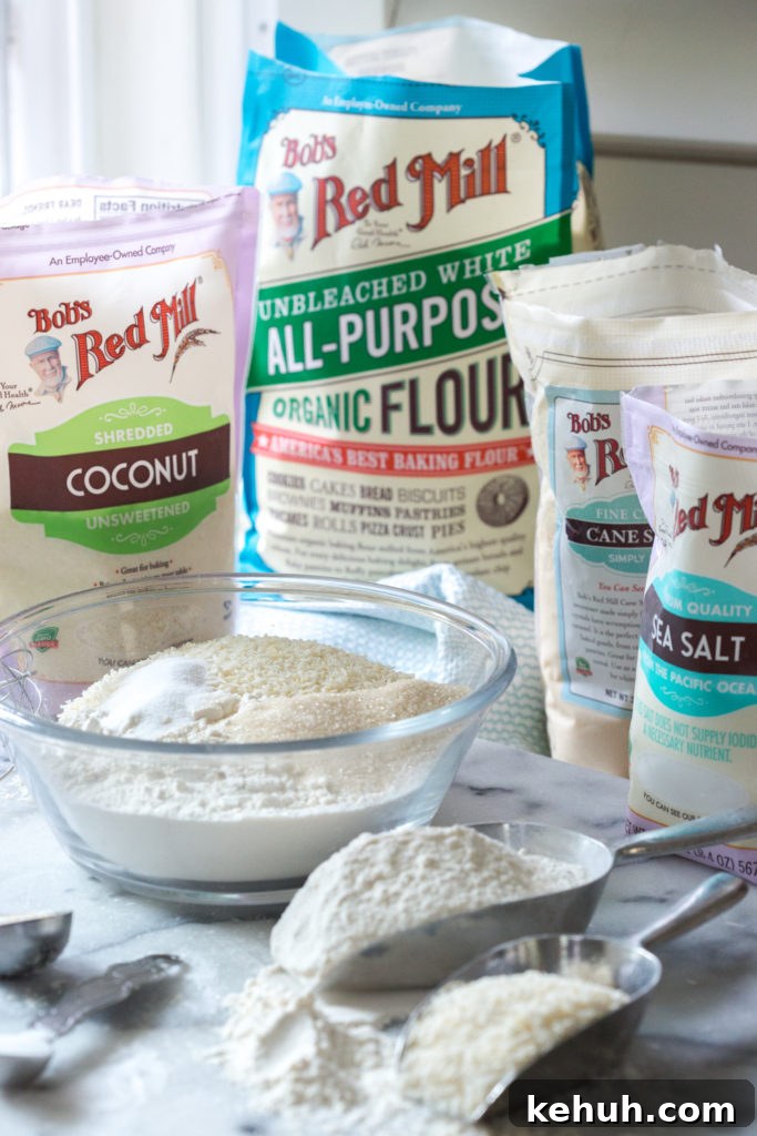 Coconut Pie Dough ingredients