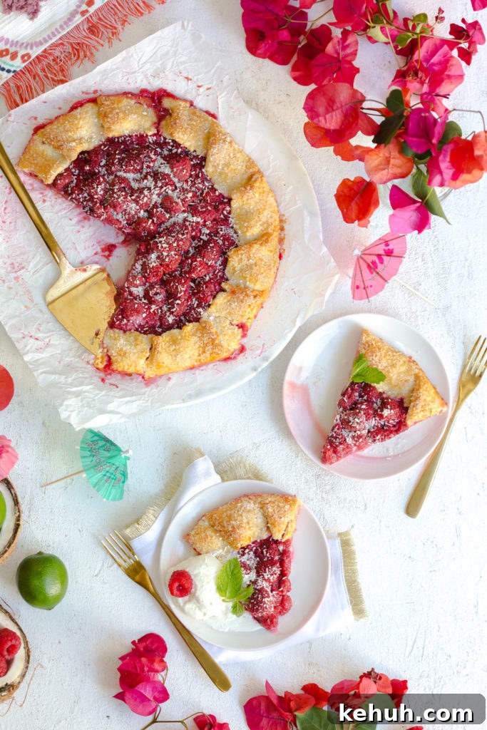 Raspberry Lime Coconut Galette by Baking The Goods