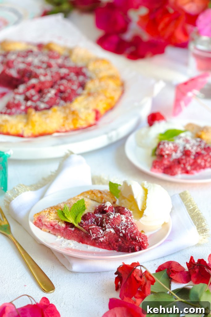 Raspberry Galette with Lime and Coconut