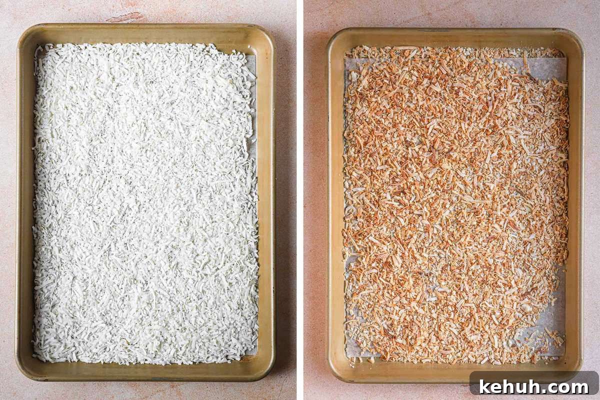 how to roast coconut using the oven