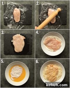 how to prepare chicken parmesan 6 step by step photos showing how to prepare chicken parmesan