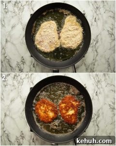 how to fry chicken parmesan 2 step by step photos showing how to fry chicken parmesan