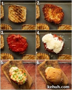 how to make chicken parmesan sandwiches 6 step by step photos showing how to make chicken parmesan sandwiches