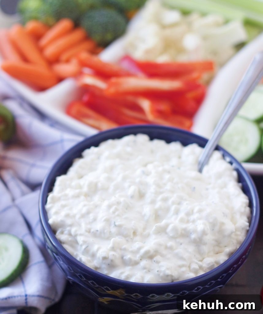 Creamy Ranch Cottage Cheese Dip Recipe for Parties & Snacks 2 Cottage Cheese Ranch Dip