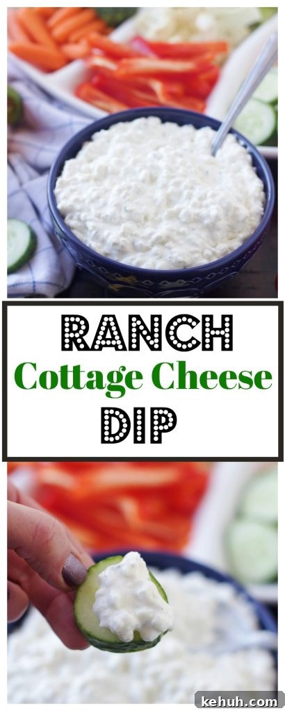 Creamy Ranch Cottage Cheese Dip Recipe for Parties & Snacks 6 Pin this recipe