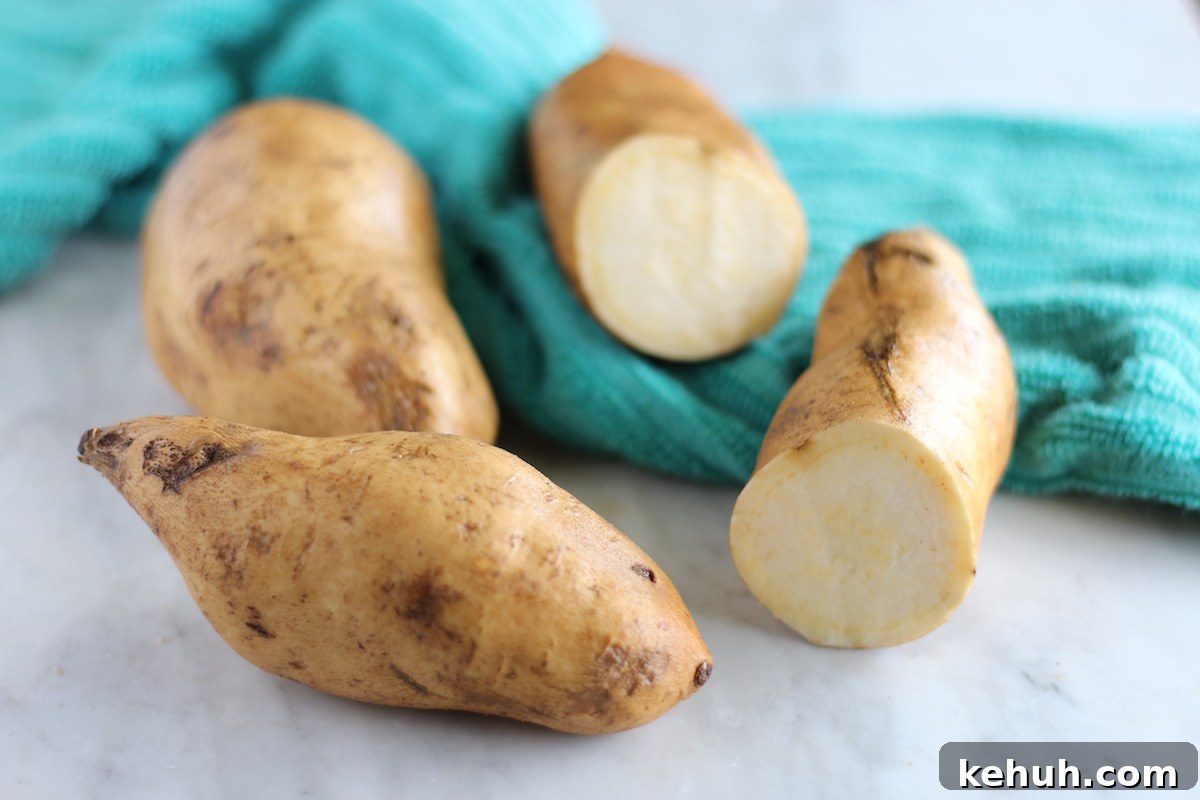 White Sweet Potato Oven Fries - a simple and delicious, family-friendly side dish baked using white sweet potatoes, coconut oil, and spices! | fedandfulfilled.com