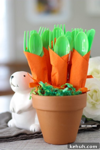Bunny Lollipop Recipe: Homemade Marshmallow Pops for Kids 13 Carrot Napkin Utensils