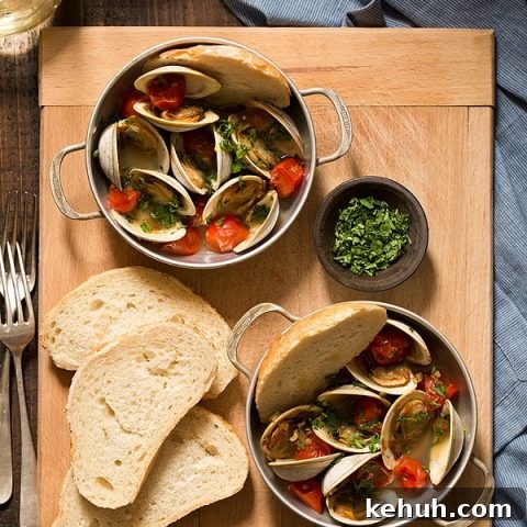 Steamed Clams with Pan Roasted Tomatoes