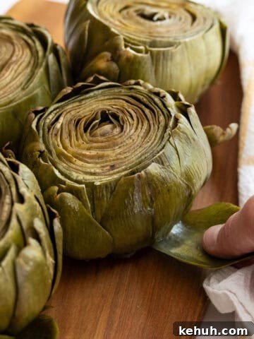 steamed artichokes