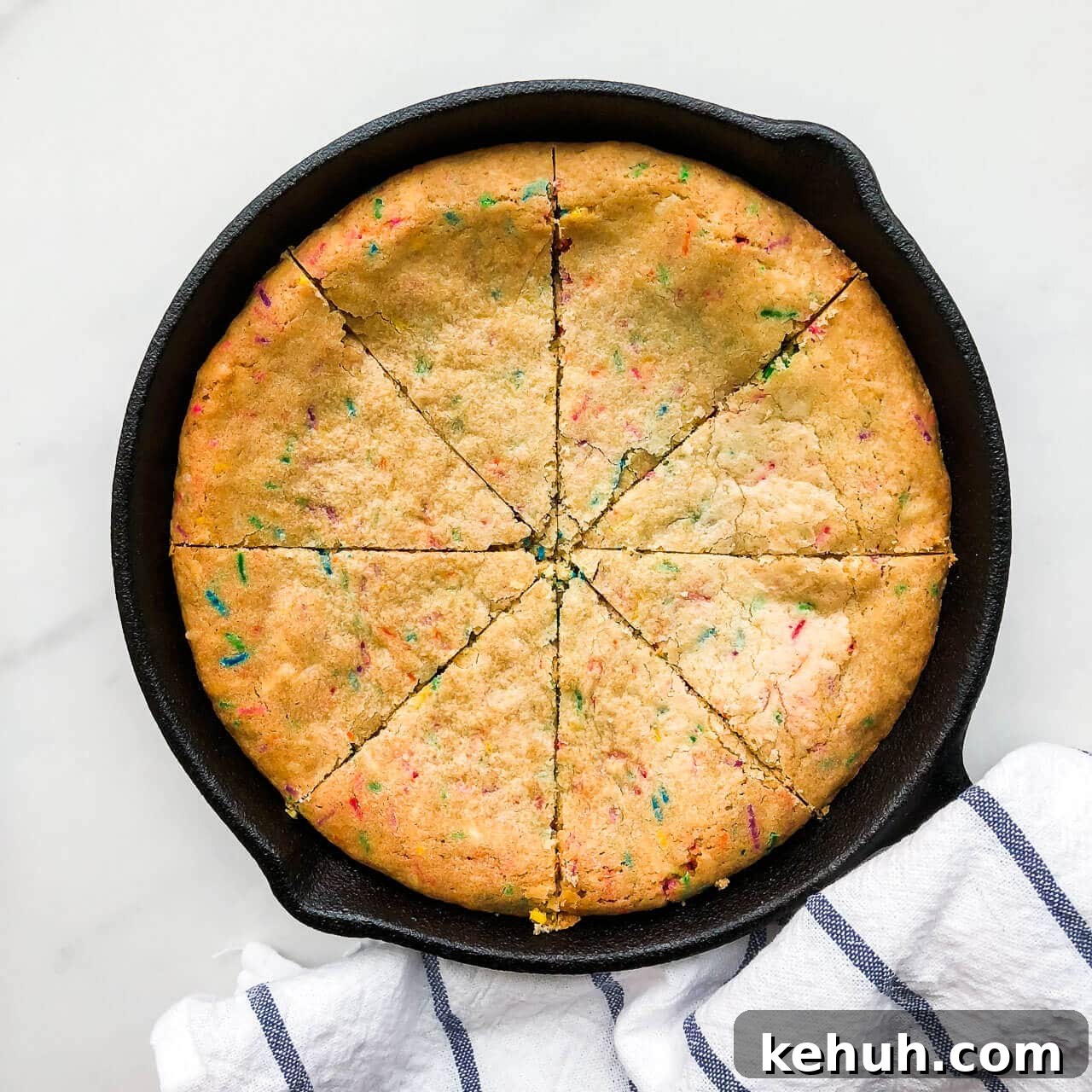 Complete Guide to Baking Pans and Bakeware Types 7 Skillet cookie baked in cast iron pan