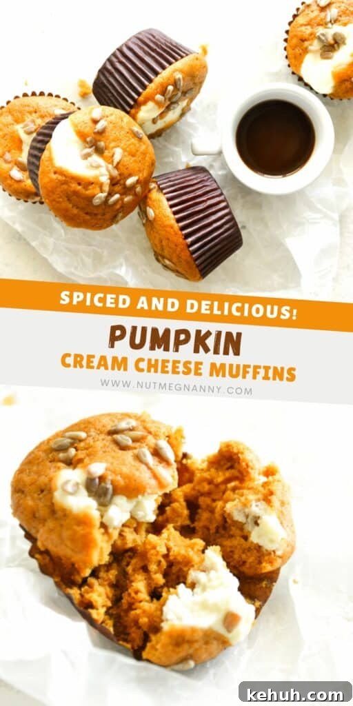Pumpkin Cream Cheese Muffins pin for pinterest.