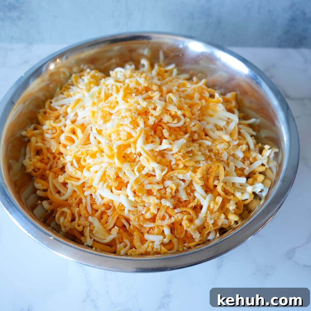 Creamy Smoked Gouda Macaroni and Cheese Recipe 4 Cheeses shredded up for baked mac and cheese.