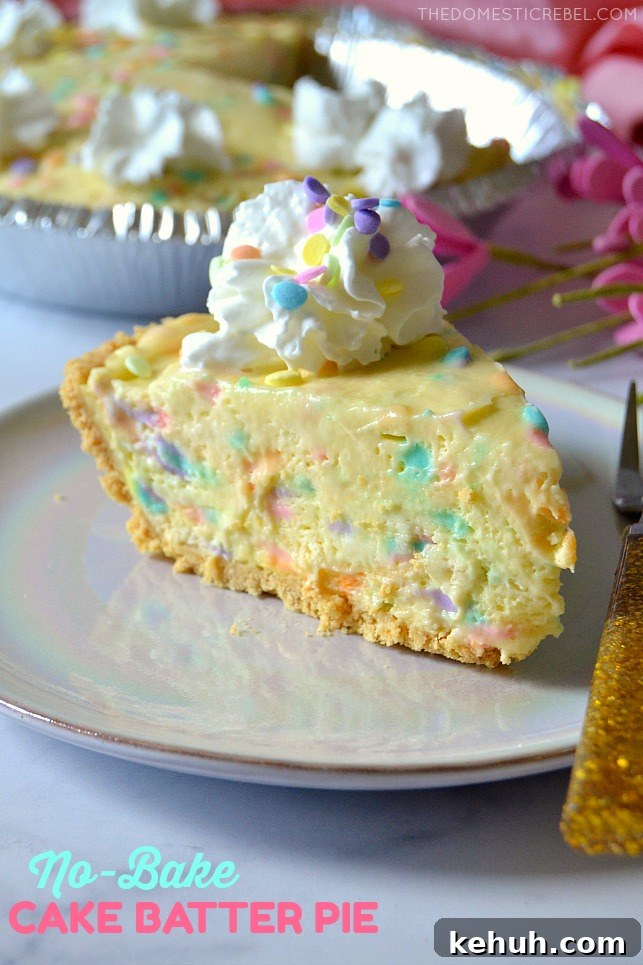 Cookies and Cream Cake-Batter Blondies: Decadent No-Fuss Treat 9 No Bake Cake Batter Pie on a purple plate