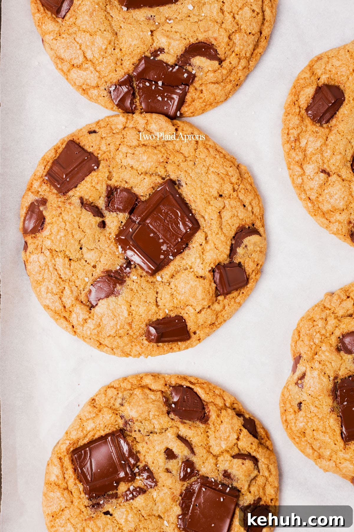 Baked chocolate chip cookies