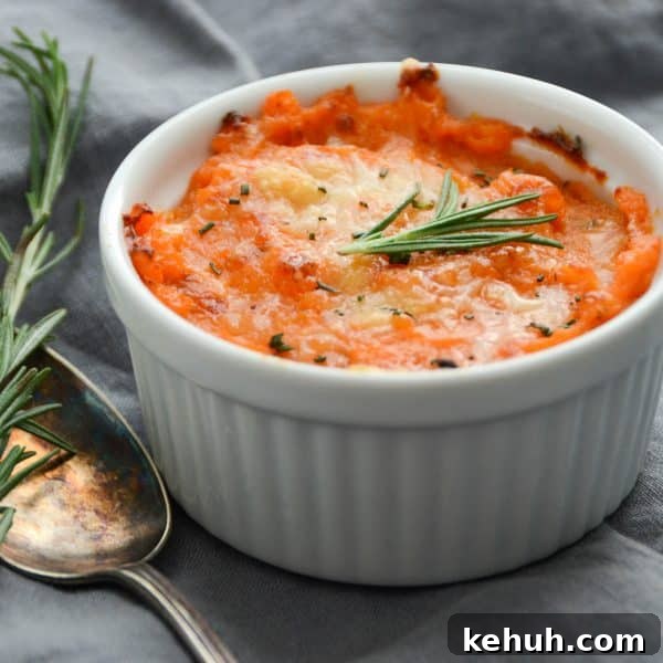 Twice Baked Sweet Potato Gratin