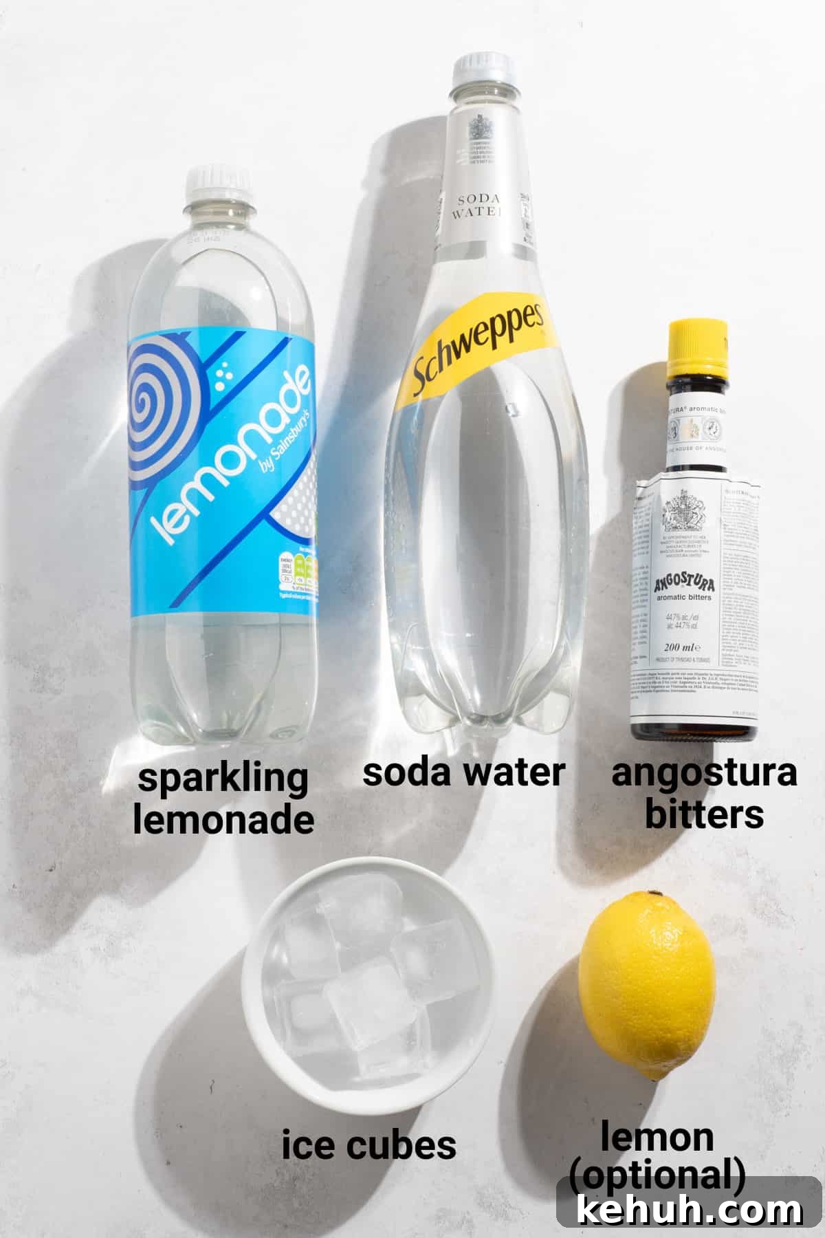 Classic Rock Shandy Recipe: Refreshing Lemon Beer Cocktail 3 Rock shandy ingredients.