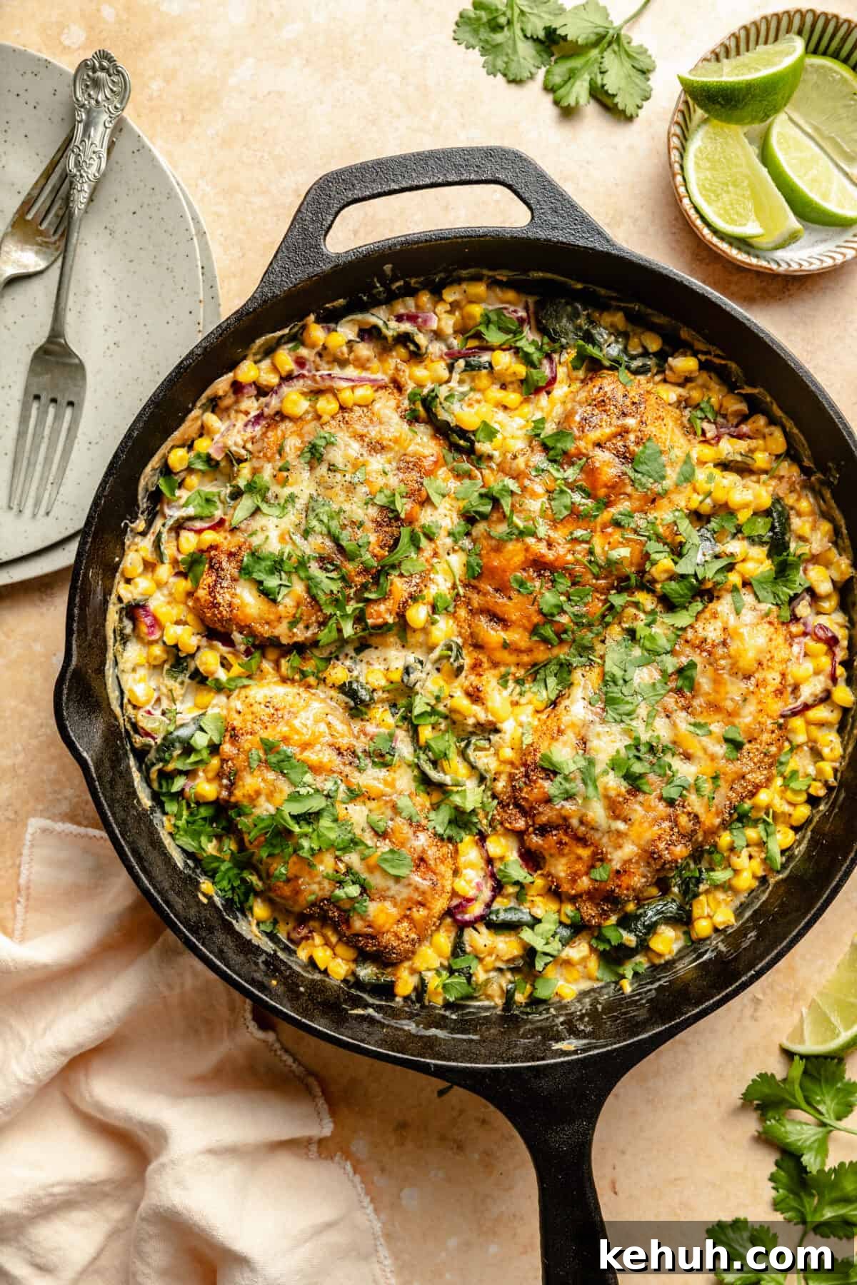 Skillet Creamed Corn Chicken Recipe for Quick Weeknight Dinner 2 Skillet Creamed Corn Chicken