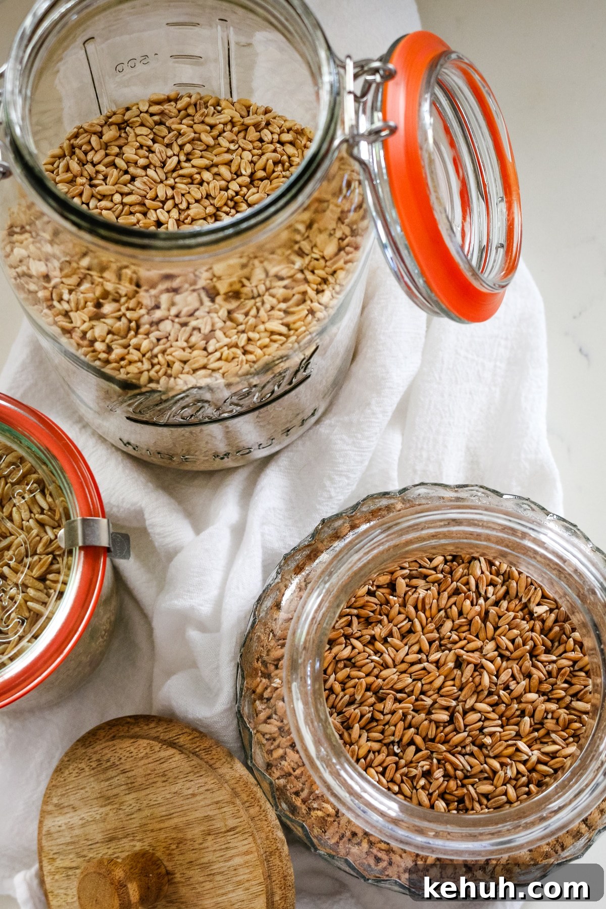 Ancient Grains Return: New Uses, Benefits, and Recipes for 2026 6 ancient grains in opened glass jars.