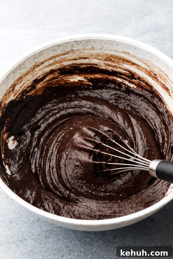 Decadent Chocolate Brownie Pie Recipe for Chocolate Lovers 13 flour added to brownie batter