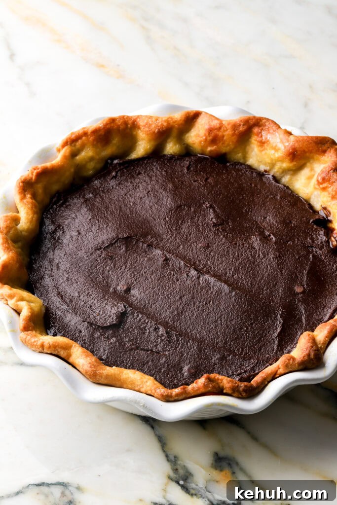Decadent Chocolate Brownie Pie Recipe for Chocolate Lovers 14 brownie batter spread into par-baked crust