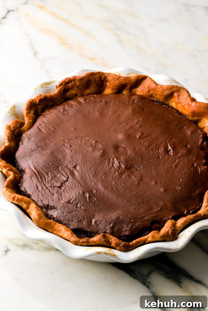 Decadent Chocolate Brownie Pie Recipe for Chocolate Lovers 16 brownie pie finished baking