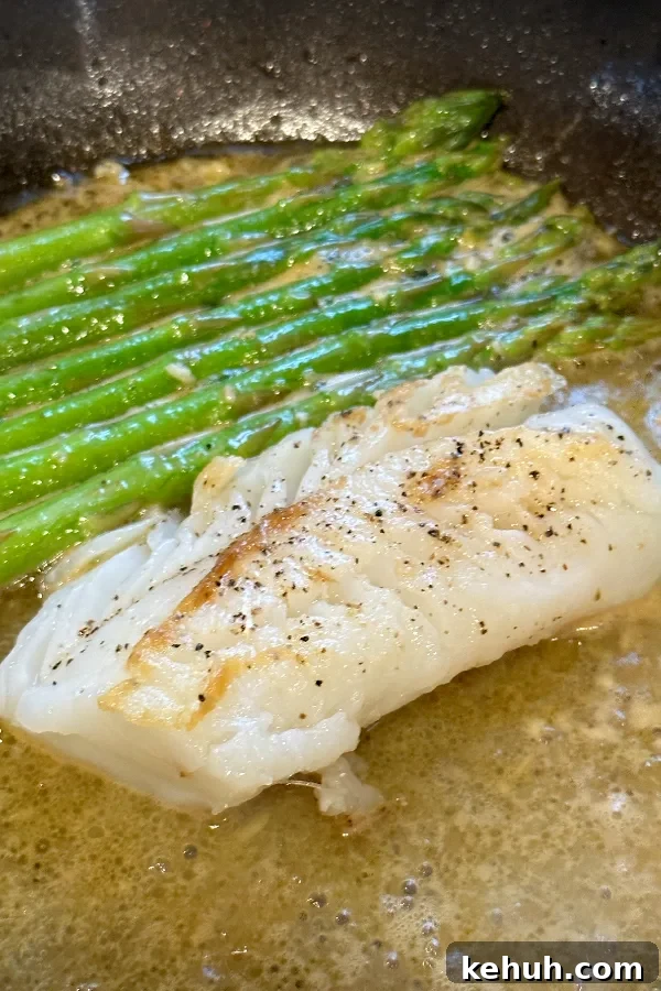 Garlic Butter Cod with Roasted Asparagus — Quick Weeknight Dinner 6 garlic butter cod and asparagus